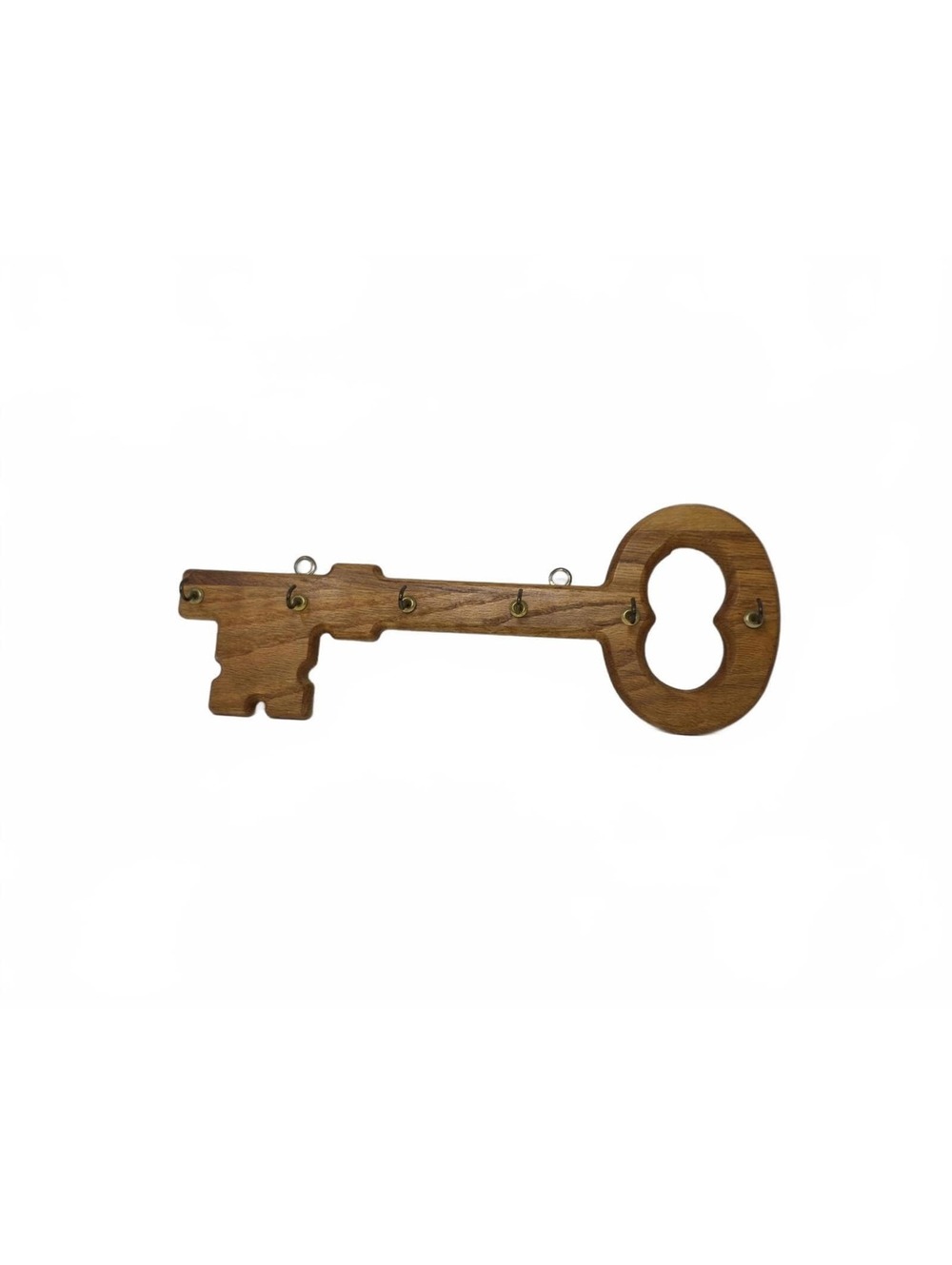 Vintage Wooden Skeleton Key Wall Rack 6 Hooks Vermillion Wood Products